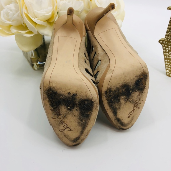 Sam Edelman Cut Out Suede Ankle Boots Booties - Picture 6 of 6